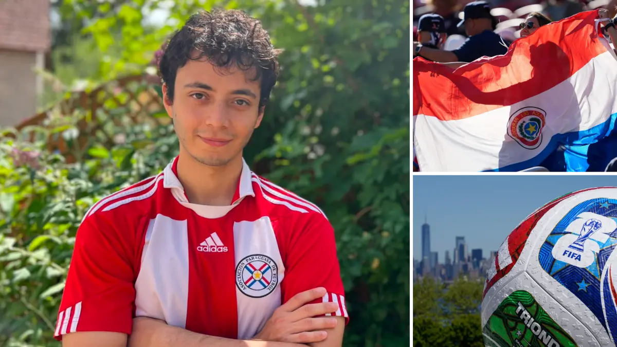Der Tübinger Student Luis Eduardo Querey Arnold freut sich über den Sieg von Paraguay gegen Deutschland bei der Fußball-WM.