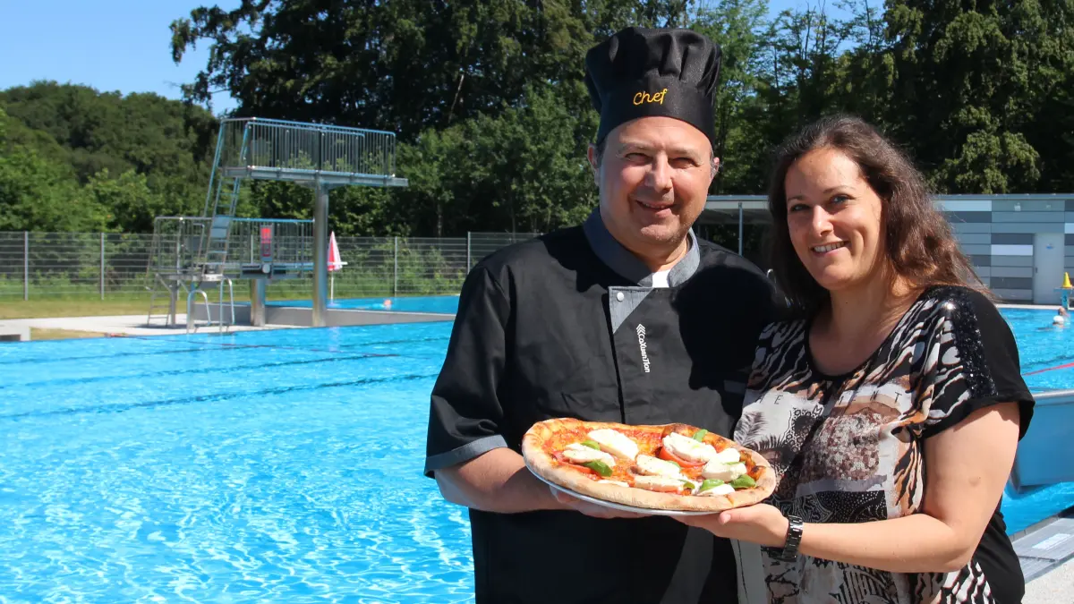 Giorgio Lapelosa und Isabella Liebeton sind die neuen Betreiber der Gastronomie im Freibad Mainhardt