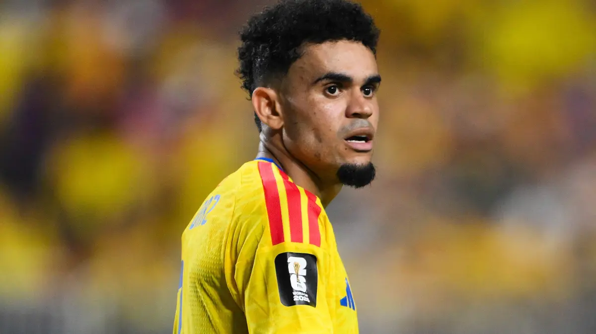 Colombia v Ghana: Round Of 32 - FIFA World Cup 2026: KANSAS CITY, MISSOURI - JULY 03: Luis Diaz #7 of Colombia looks on during the FIFA World Cup 2026 Round of 32 match between Colombia and Ghana at Kansas City Stadium on July 03, 2026 in Kansas City, Missouri. David Ramos/Getty Images/AFP (Photo by David Ramos / GETTY IMAGES NORTH AMERICA / Getty Images via AFP)