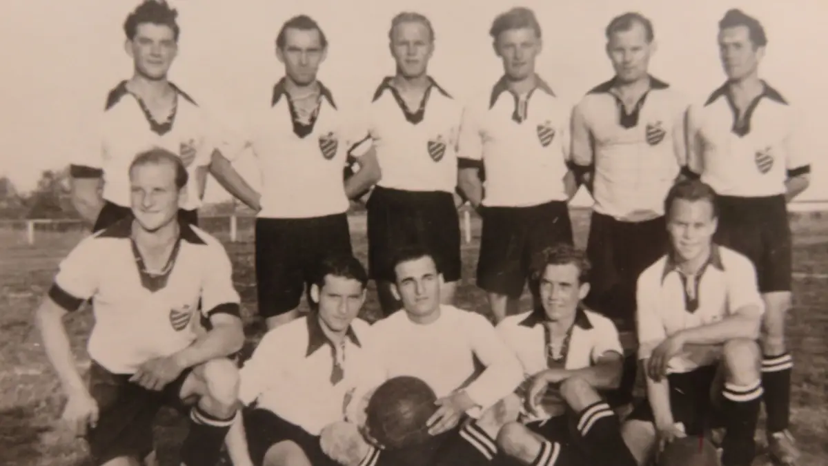 Die Meistermannschaft des SV Untermarchtal im Spieljahr 1949/1950.