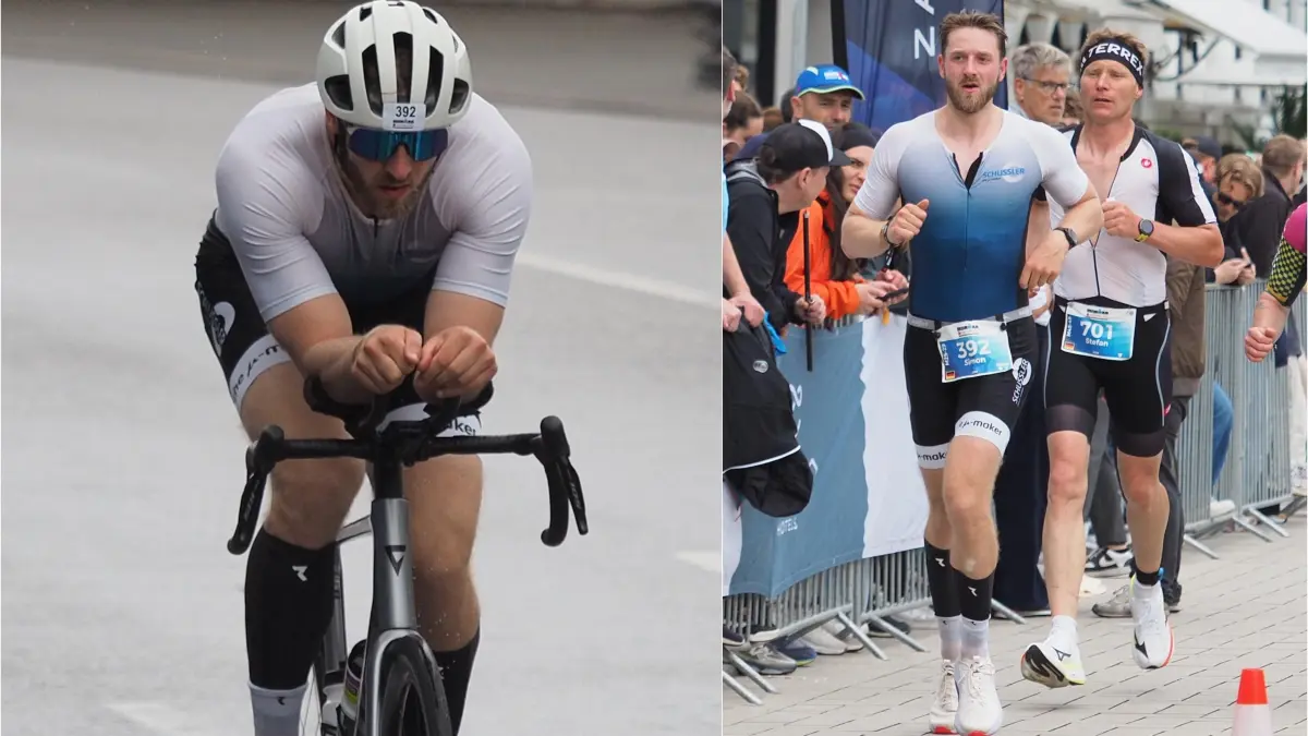 Simon Grundmann beim Ironman Hamburg.