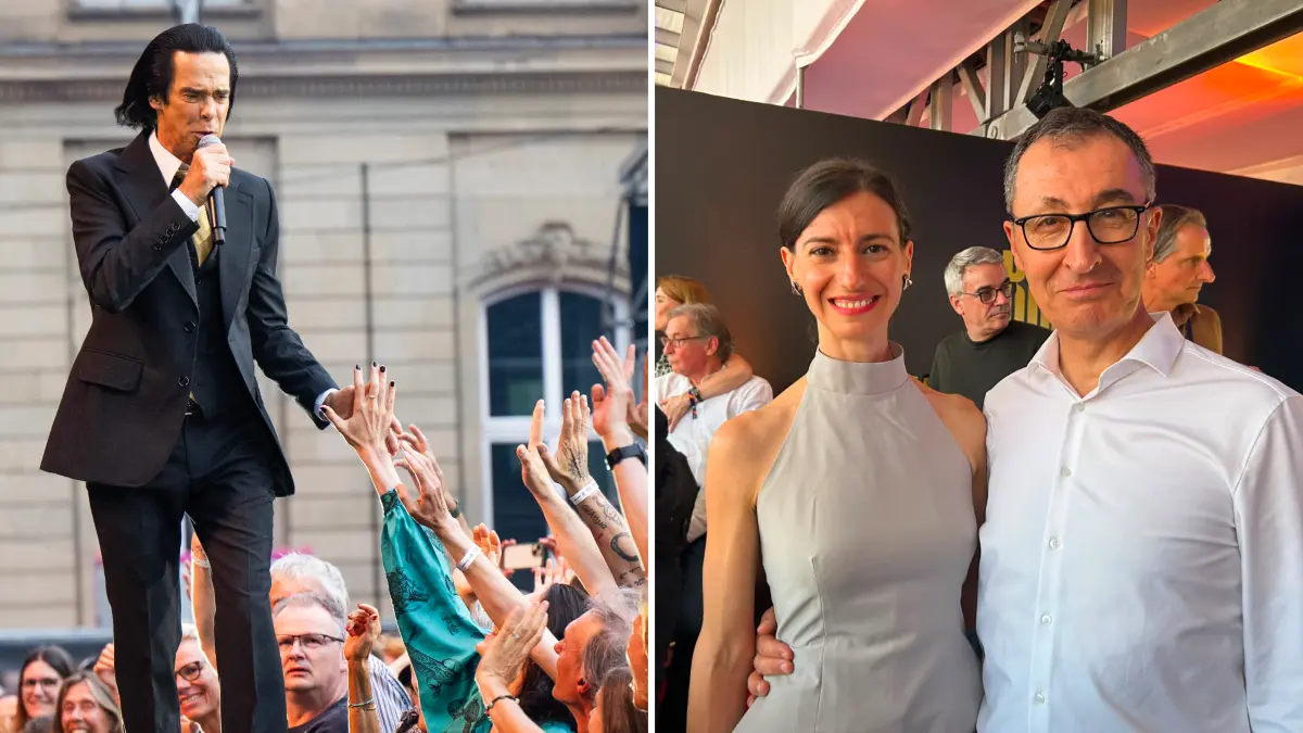 Nick Cave & The Bad Seeds spielten ein gewaltiges Konzert. Ministerpräsident Cem Özdemir und Gattin Flavia Zaka waren begeistert.