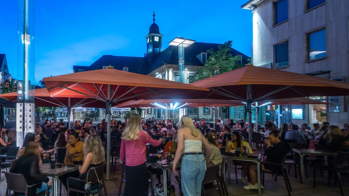Göppingen Innenstadt Stadtzentrum Außengastronomie