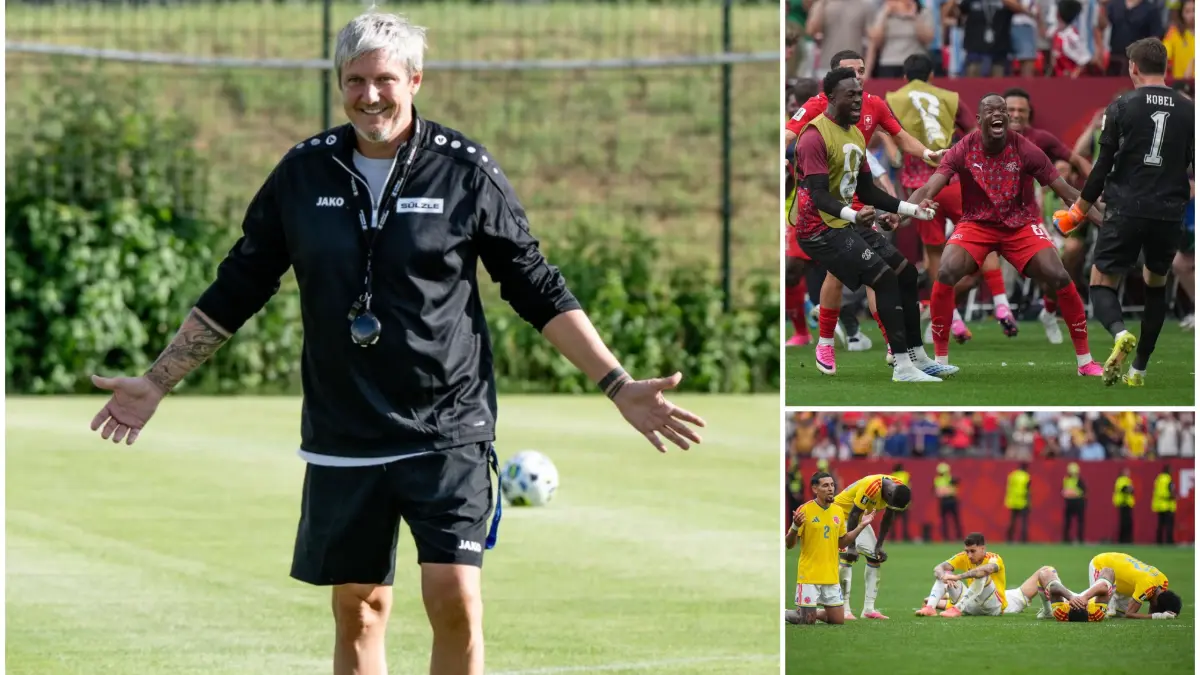 Während die TSG Balingen in der Vorbereitung steckt, blickt Cheftrainer Michael Schilling (li.) auch auf das WM-Geschehen. Der ehemalige Junioren-Nationalspieler erklärt, was die Nati so stark macht und warum sie derzeit überzeugt.