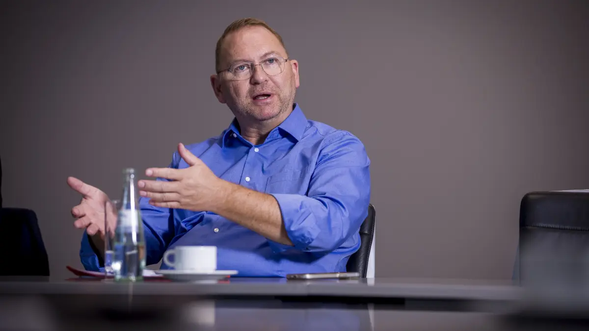 Redaktionsbesuch Frank Werneke – Deutscher Gewerkschafter und seit September 2019 Vorsitzender von ver.di