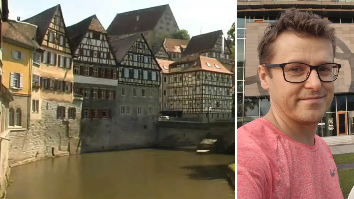 Im Juli 2006 lädt Mariusz Andreasik ein Video auf Youtube hoch, der Titel: „Werde ein Austauschstudent“. Es ist das Abschlussprojekt für sein Semester an der Fachhochschule in Hall und nach wie vor abrufbar. Zu sehen sind einige Wahrzeichen der Stadt. Heute ist Andreasik (rechts) 40 Jahre alt.