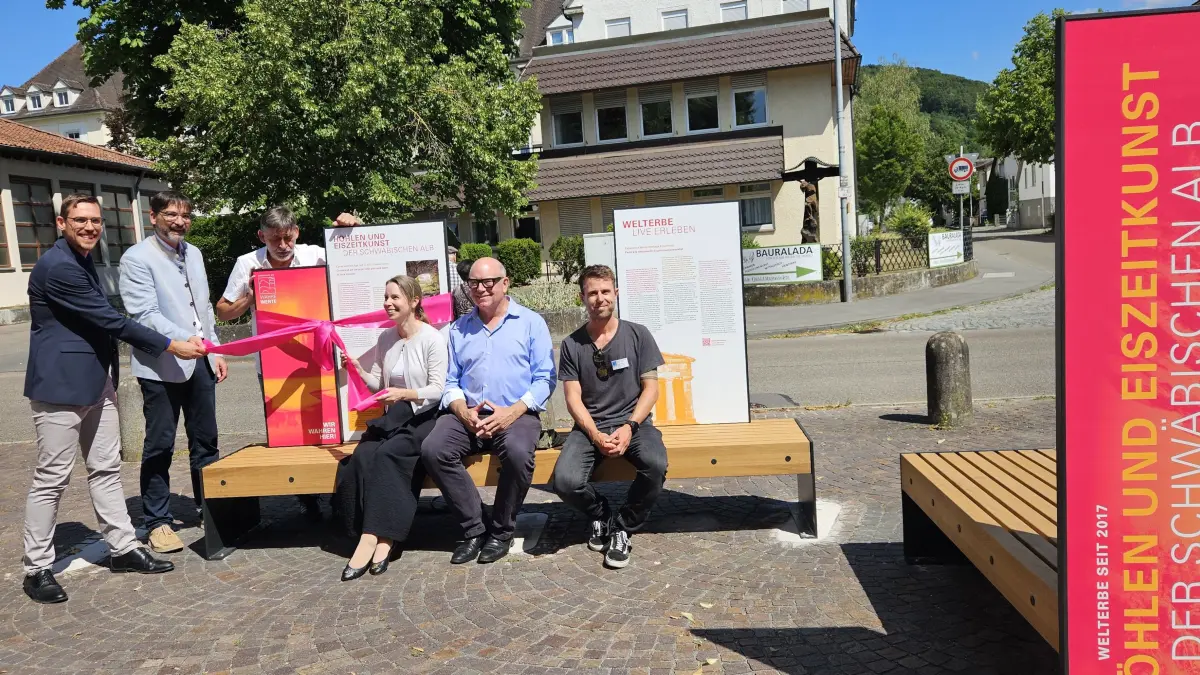 Neue Sitzgelegenheit: Einweihung der "WahrenWunderBänke" in Schelklingen.