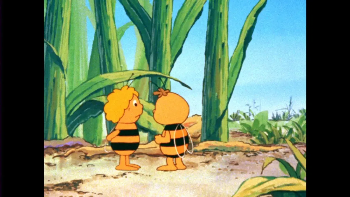 Kinder-Serienklassiker - „Die Biene Maja“: HANDOUT - 09.07.2026, NA, ---: "Die Biene Maja - Willi, der Nachtwächter" Biene Maja und Willi schauen sich an. (zu dpa " Kinder-Serienklassiker - "Die Biene Maja"") Foto: Studio 100 Media/ZDF/dpa +++ dpa-Bildfunk +++