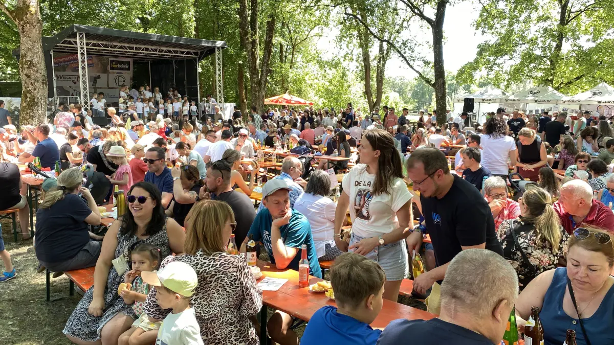 Kindergartensommerfest von Round Table im Spitalpark: Hier ist richtig viel los.