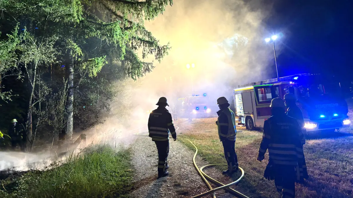 Einsatz beim Golfclub Kressbach: Mehrere Wehren aus der Gegend waren zum Flächenbrand ausgerückt.