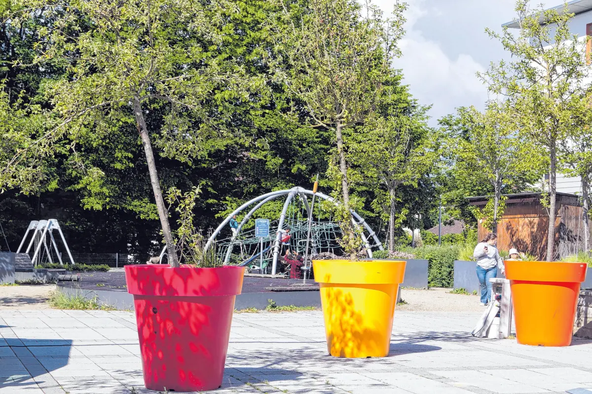Auf dem Marktplatz findet jeden Freitag der Wochenmarkt statt. Der Spielplatz, das Bistro und ein Restaurant bieten Möglichkeiten, sich unter freiem Himmel zu treffen. Im modernen Illertal-Forum finden Konzerte, Messen und Feste statt.⇥Fotos: Petra Starzmann