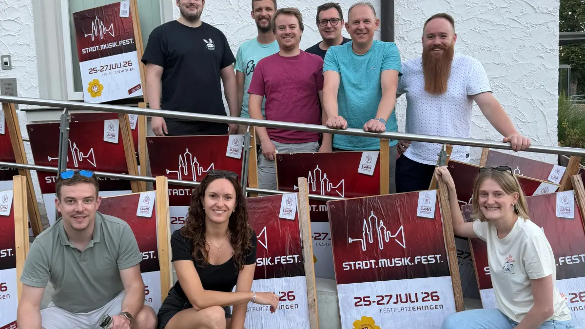 Das Organisationsteam des Ehinger Stadtmusikfests.