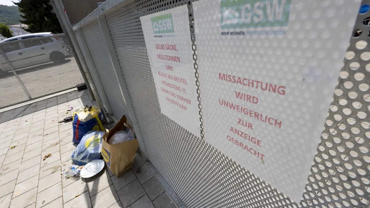 Geislingen, Hintere Siedlung, Bebelstraße, Mülllagerplatz der GSW