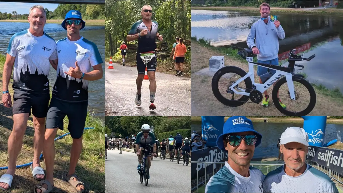 Beim traditionsreichen Langdistanz-Triathlon in Roth zeigten Johannes Fritz und Matthias Förster von der LG Steinlach-Zollern starke Leistungen.