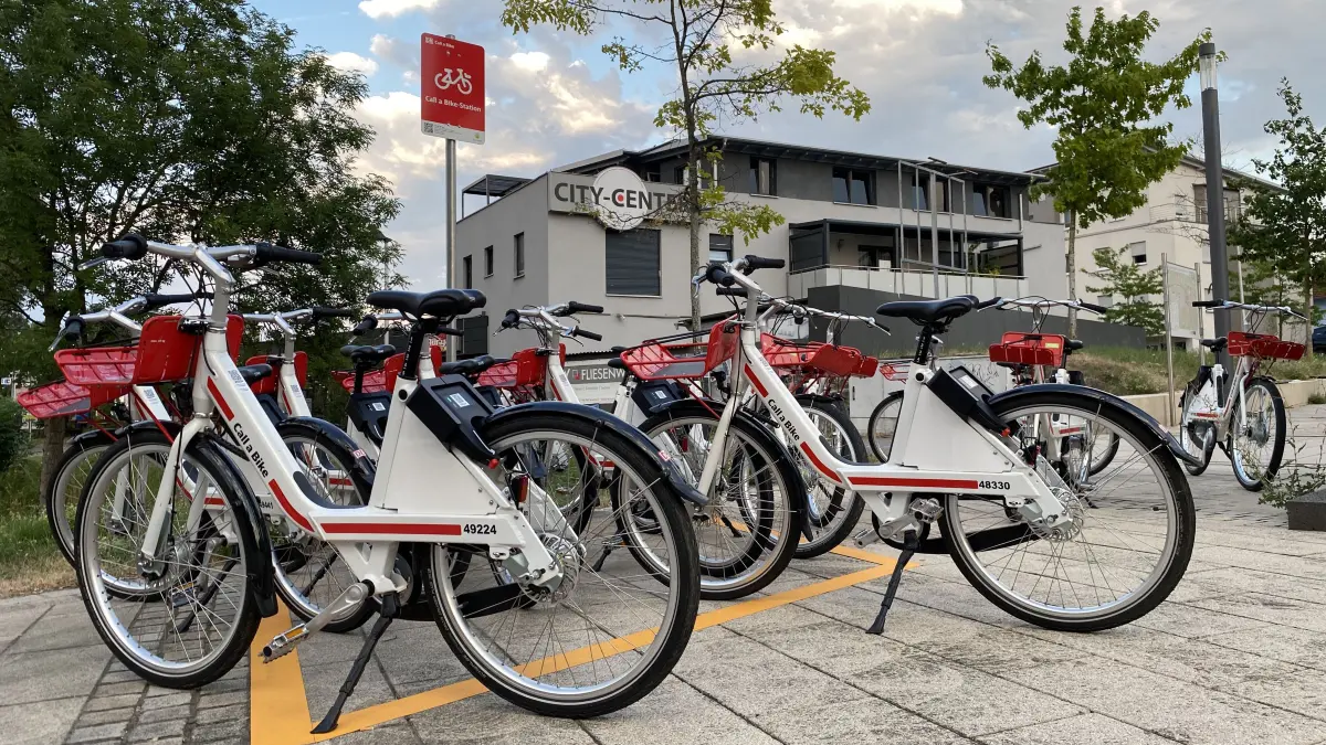 Eine der sieben "Call a Bike"-Stationen befindet sich am McKee-Platz in der Haller Straße.