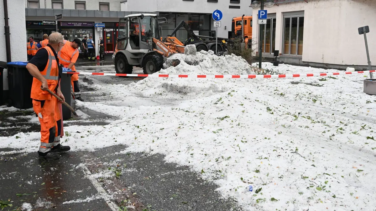 Unwetter in Baden-Württemberg - Hagel