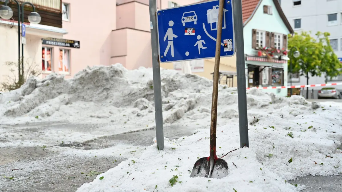 Unwetter in Baden-Württemberg - Hagel
