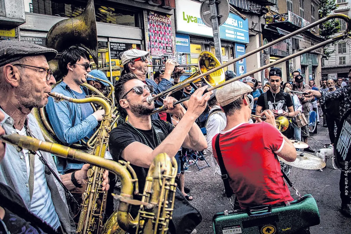 Die Louisiana Funky Butts Brass Band heizt am Samstag ein beim Irma-West Kinderfest.⇥Foto: Stadt Hechingen