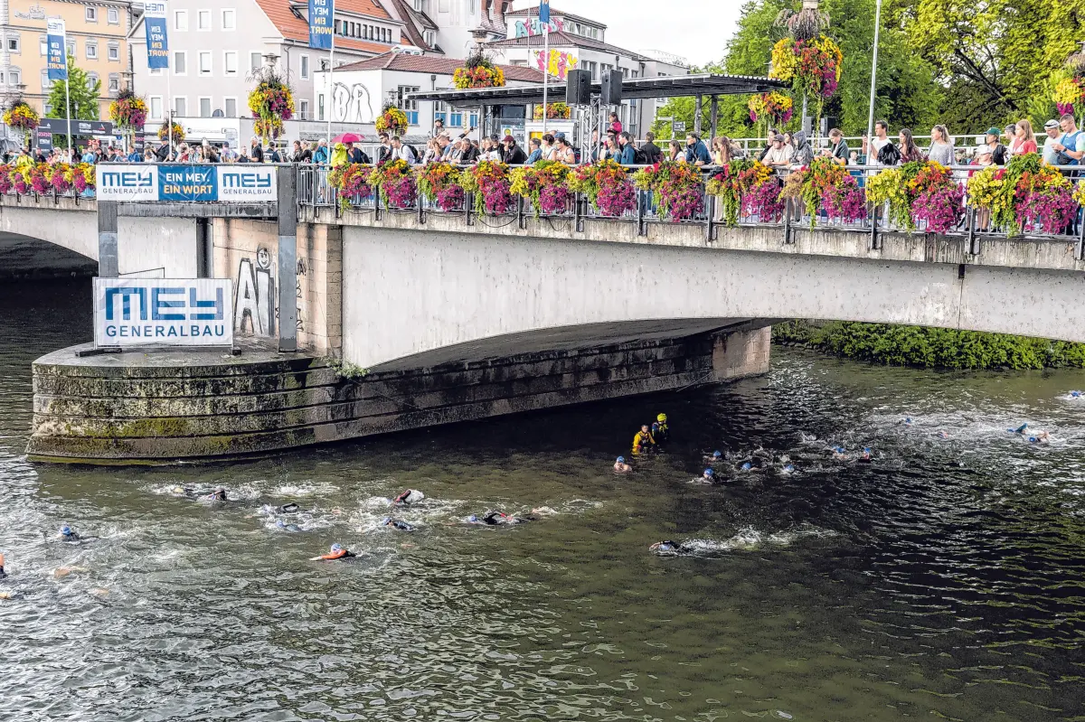 Mey Generalbau Triathlon Tübingen 2025.⇥Silas Stein