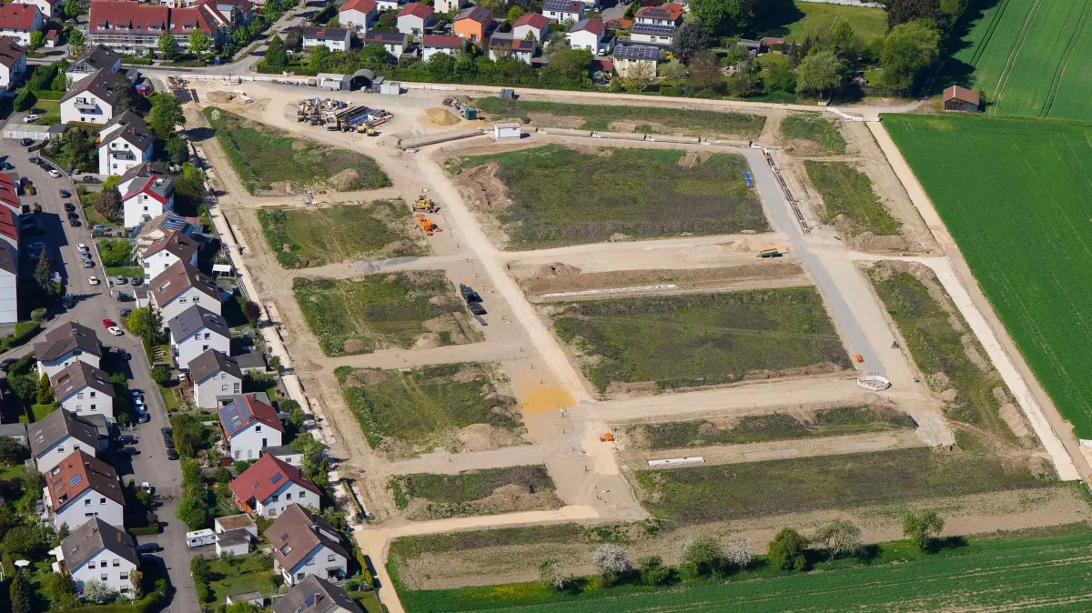 Die Erschließungsarbeiten im Neubaugebiet "Im Eiland" sind schon recht weit gediehen.