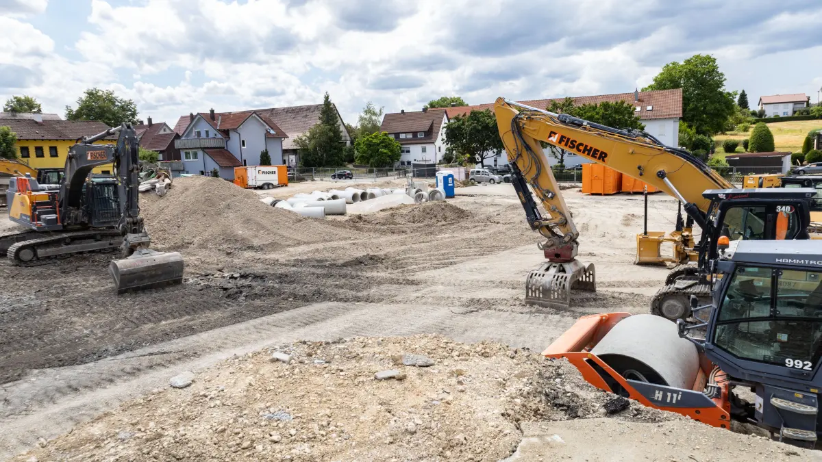 Bad Boll Platz ehemaliger Lidl Markt Baustelle