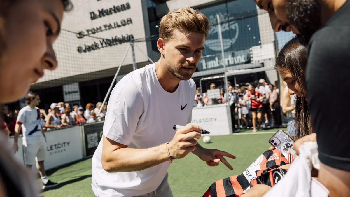 Ein Sportler zum Anfassen: