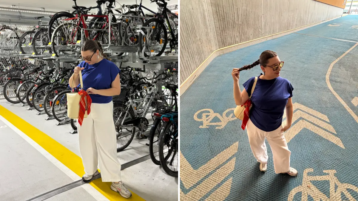 In der Fahrradgarage unter dem Café am See lassen sich coole Insta pix machen, behauptet Lotta Bürker.