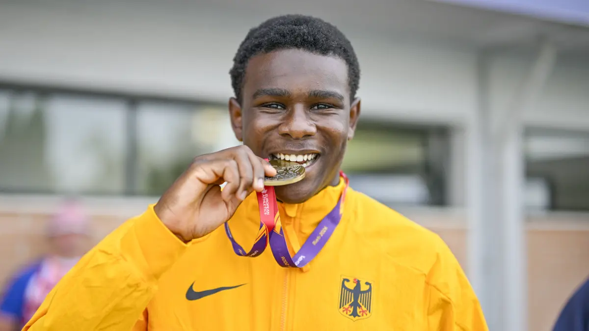 ITA, European Atheltics U18 Championships, Athletics, 19.07.2026,: Clesio DE CARVALHO Germany, LG Steinlach-Zollern, Kugelstoss ITA, European Atheltics U18 Championships, Athletics, 19.07.2026, ITA, European Atheltics U18 Championships, Athletics, 19.07.2026, *** Clesio DE CARVALHO Germany, Steinlach Zollern Regional Track and Field Club, Shot Put ITA, European Athletics U18 Championships, Athletics, July 19, 2026, ITA, European Athletics U18 Championships, Athletics, July 19, 2026, Copyright: xEibnerxPressefoto/JanxPapenfussx EP_JPS