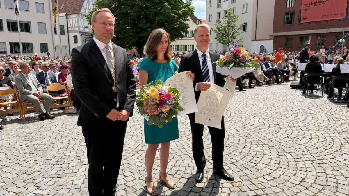 Schwörmontag 2026 - Wissenschaftspreis geht an Birgit Esser und Peter Renze