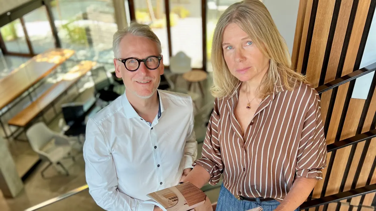 Matthias Both und Angela Kreutz von der Blocher Partners GmbH. Architektur, sagen beide, bedeutet, der Zukunft eine Gegenwart zu schaffen.