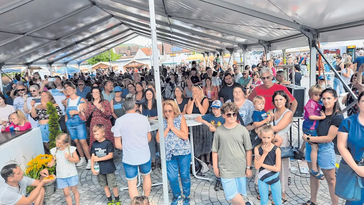 Das Spulenfest ist ein großes Stadtfest zu Ehren der Burladinger Textilindustrie.⇥Foto: Hubert Pfister