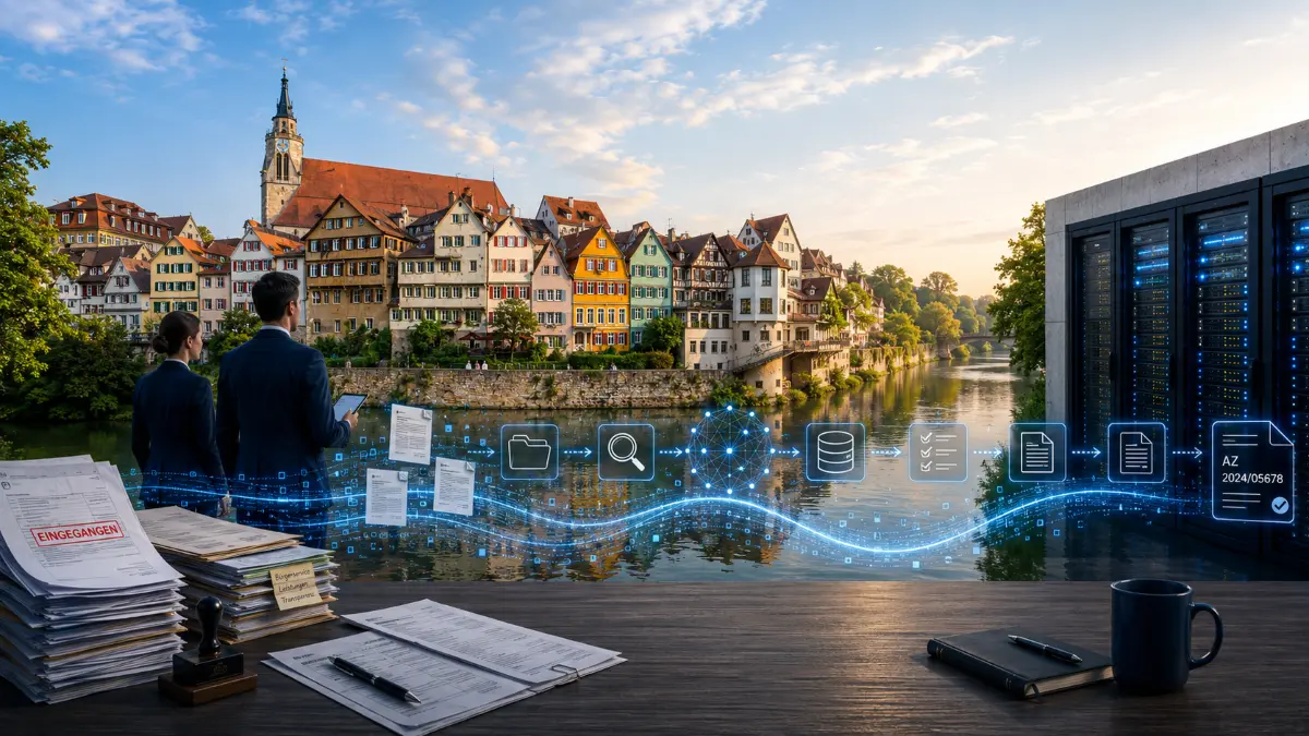 KI-Bild zur KI-Nutzung in der Tübinger Stadtverwaltung