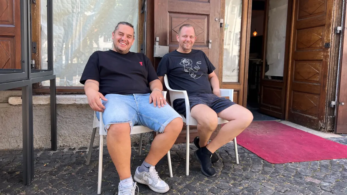Sie eröffnen demnächst das Corte am Judenhof: Dominic Di Marco und Christian Dethlaff
