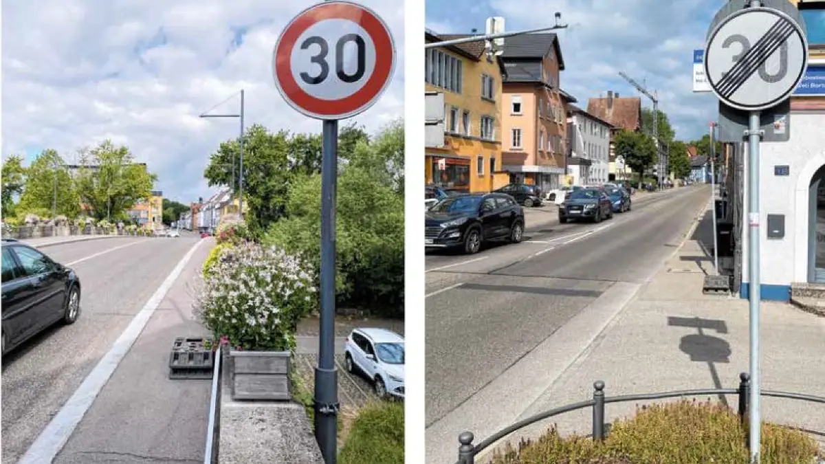 Die Crailsheimer Innenstadt-30er-Zone zieht sich von der Karl- und Wilhelmstraße über die Jagstbrücke. Mit Beginn der Bahnhofstraße ist wieder 50 erlaubt. Im neuen Lärmaktionsplan wird für die Bahnhofstraße nun auch ein Tempolimit empfohlen.