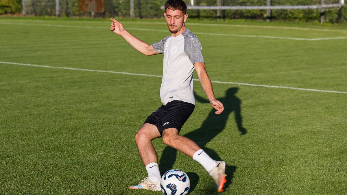 Fussball Landesliga: Fussball Landesliga; SC Geislingen Kader Saison 2026/27;
Neuzugang Eldin Ramovic;
23.07.2026; Stadion Eybacher Tal; Geislingen.
Foto: Thomas Madel