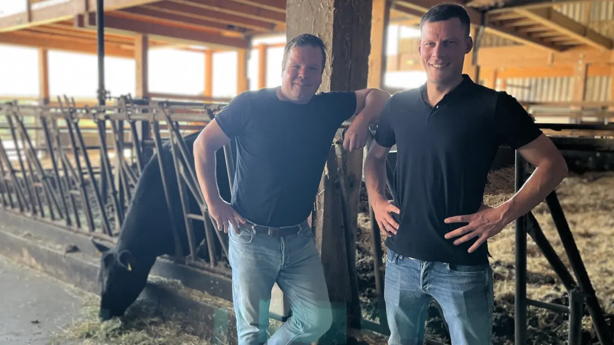 Bühlertaler Bullenbrüder aus Bühlerzell, Julian Delekat und Frank Günzel, Wagyu und Angus Rinder
