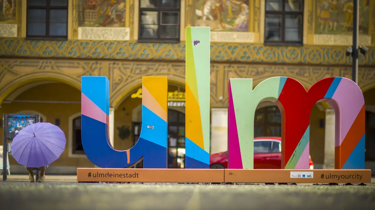 Selfie-Point vor dem Rathaus