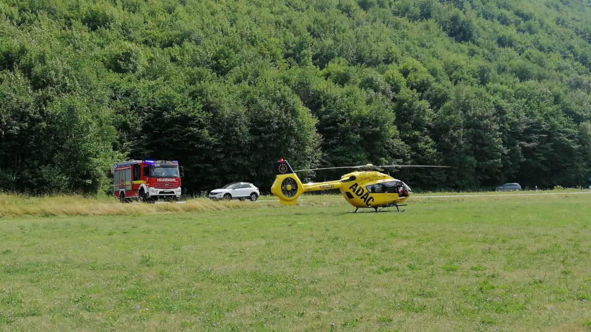 Um etwa 15 Uhr ging der Rettungseinsatz los, inklusive Helikopter.