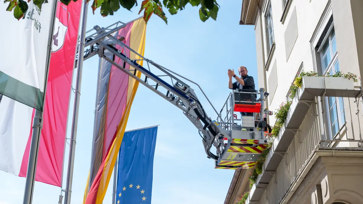 Göppingen Marktplatz Feuerwehr Übung Hauptübung