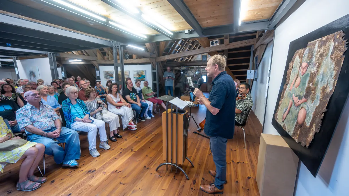 Rechberghausen Kulturmühle Eröffnung der Mitglieder Jahresausstellung