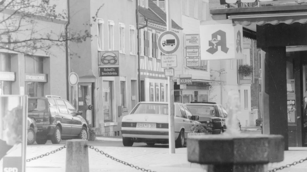 Gaildorf Schulstraße -einst und heute