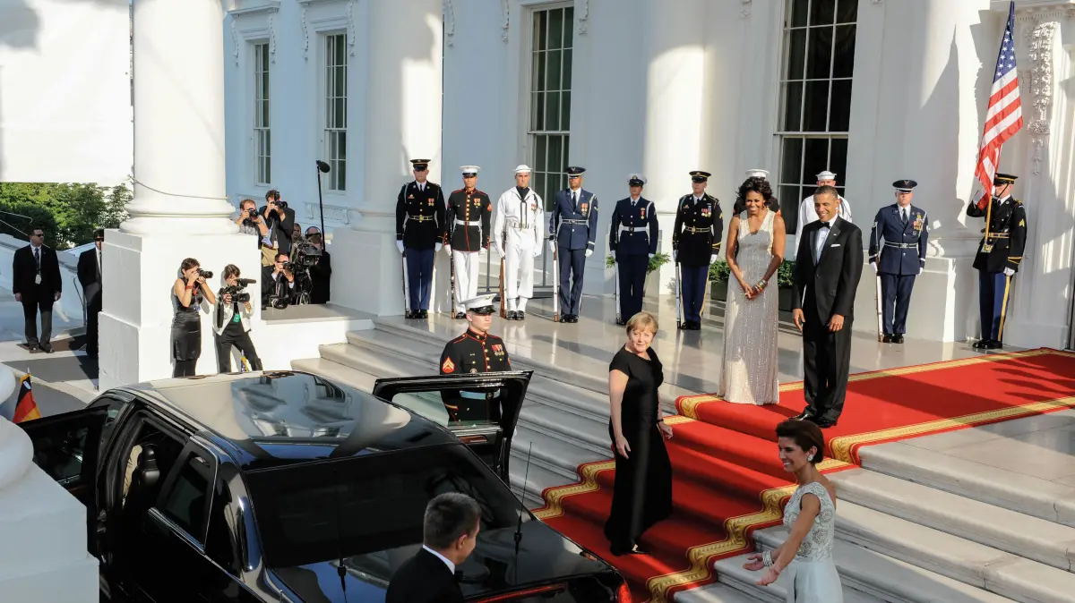 Washington, 2011 Bundeskanzlerin Angela Merkel und US-Präsident Barack Obama im Weißen Haus.
