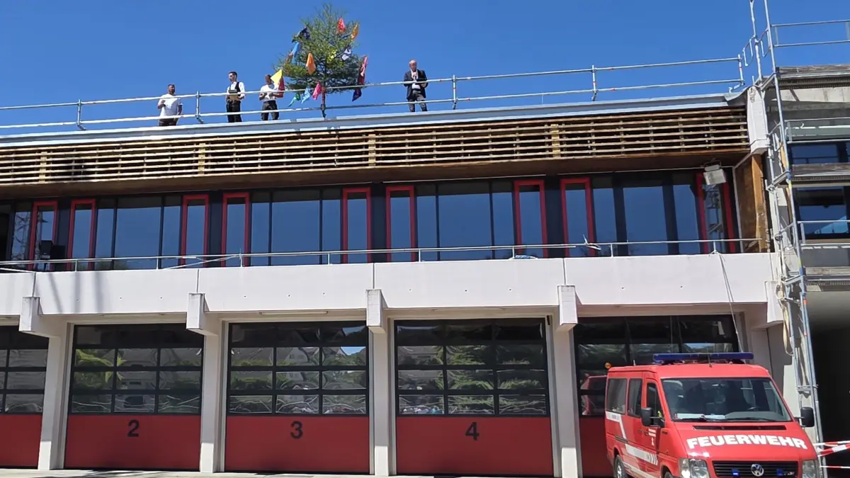 Richtfest beim Feuerwehrhaus Kirchentellinsfurt
