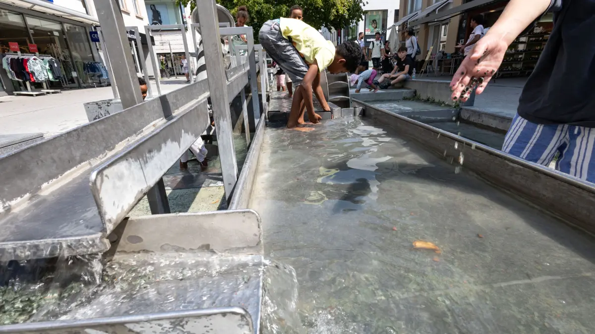 Göppingen Wasserspiele laufen wieder in der Marktstraße