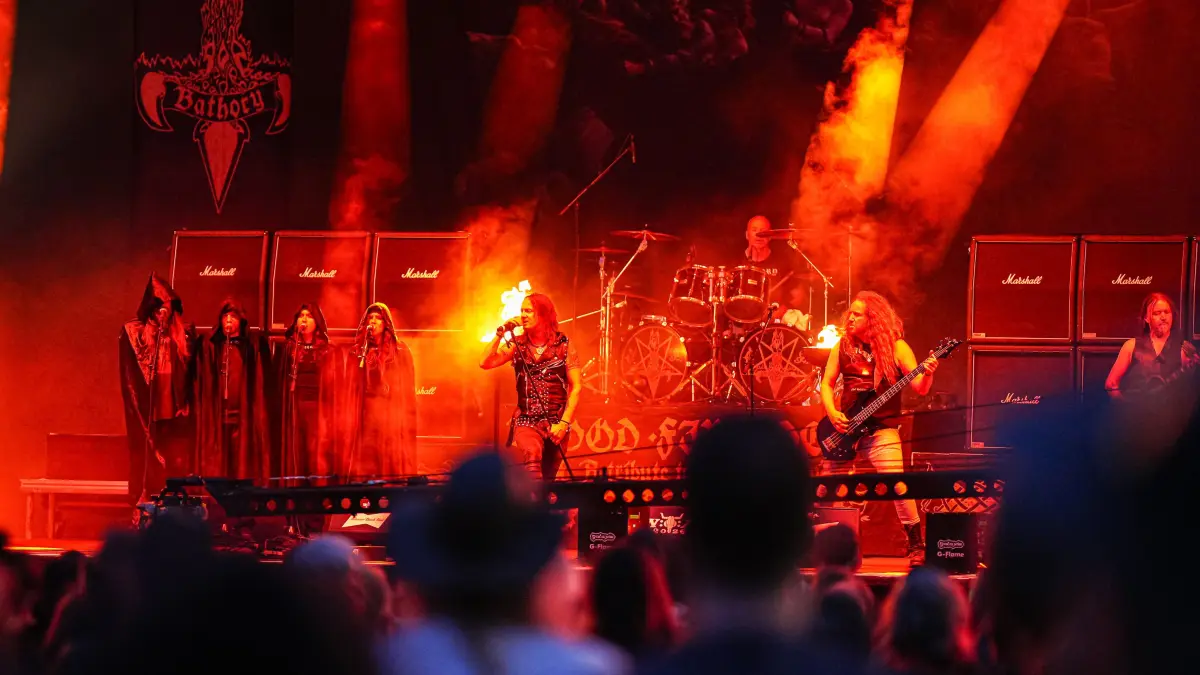 Wacken Open Air 2026, 31.07.2026: Blood Fire Death a Tribute to Bathory auf der Louder Stage
Wacken Open Air 2026, 31.07.2026
Foto: Eibner-Pressefoto/Marcel von Fehrn