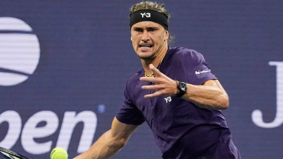 US Open Tennis: ARCHIV - 30.08.2025, USA, New York: Tennis: Grand Slam/ATP-Tour - US Open , Einzel, Herren, 3. Runde, Zverev (Deutschland) - Auger-Aliassime (Kanada), Alexander Zverev in Aktion. (zu dpa: «Nadals Tipps für Montreal: Zverev greift wieder an») Foto: Pamela Smith/FR172156 AP/dpa +++ dpa-Bildfunk +++