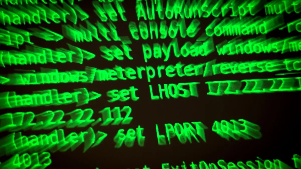 Cyberangriff: ARCHIV - 12.09.2019, Niedersachsen, Hannover: Buchstaben und Zahlen leuchten auf einem Bildschirm, auf dem ein Hacker-Programm geöffnet ist. (zu dpa: «Behörden warnen vor mehr KI-gestützten Cyberangriffen») Foto: Sina Schuldt/dpa +++ dpa-Bildfunk +++