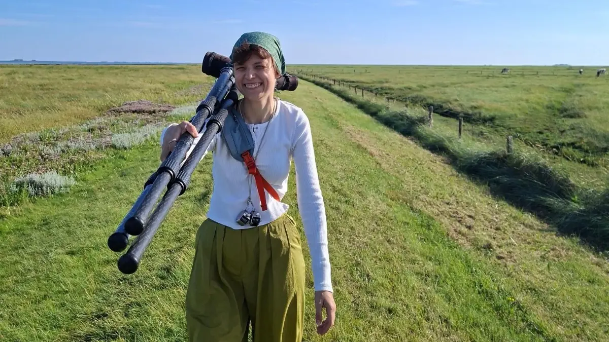 Eva Rölke auf Hallig-Langeneß