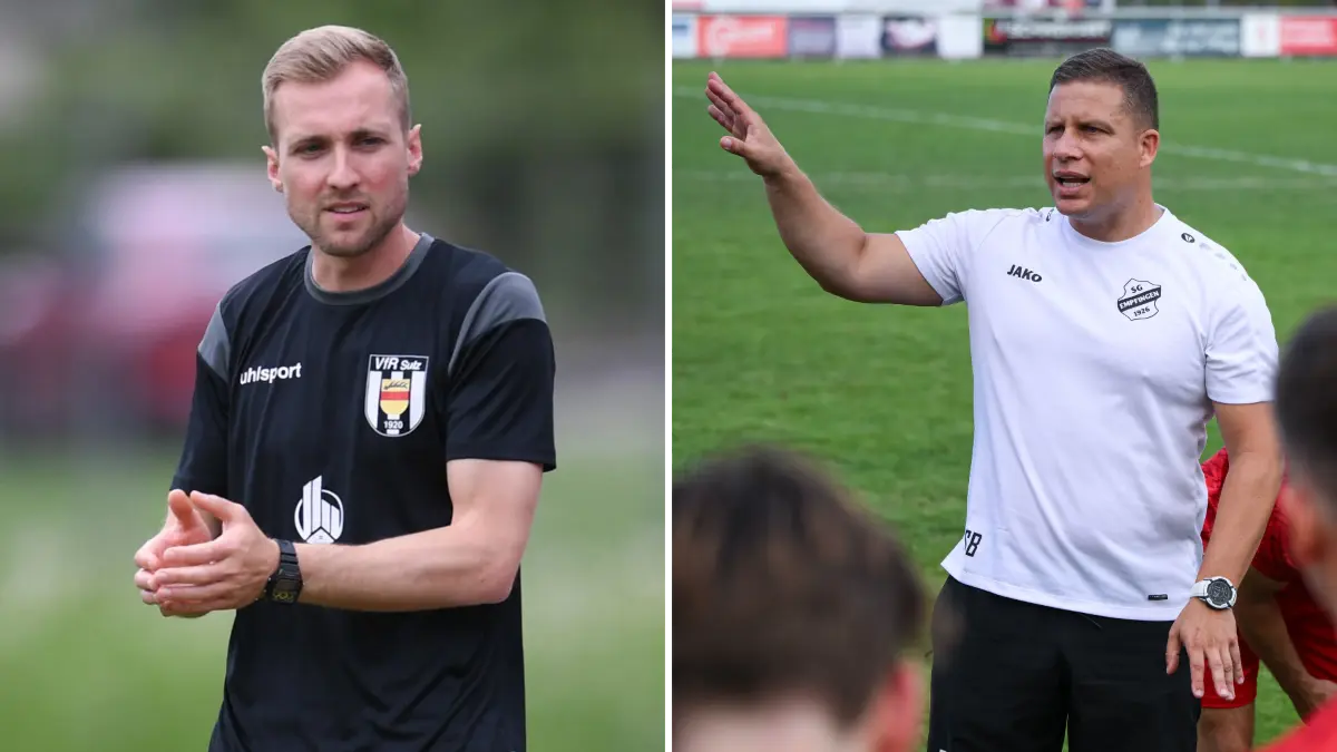 Zwei Trainer, unterschiedliche Ziele: Philipp Rumpel (links) und der VfR Sulz peilen den Ligaverbleib an, während Steffen Breinlinger (rechts) mit der SG Empfingen oben mitspielen will.