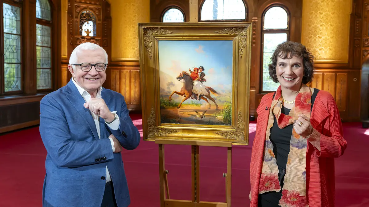 Dieses Gemälde ist ein sensationeller Dachbodenfund. Die Experten für Gemälde: Dr. Herbert Giese (Kunsthistoriker, Wien) und Prof. Dr. Christiane Lange (Staatsgalerie Stuttgart).